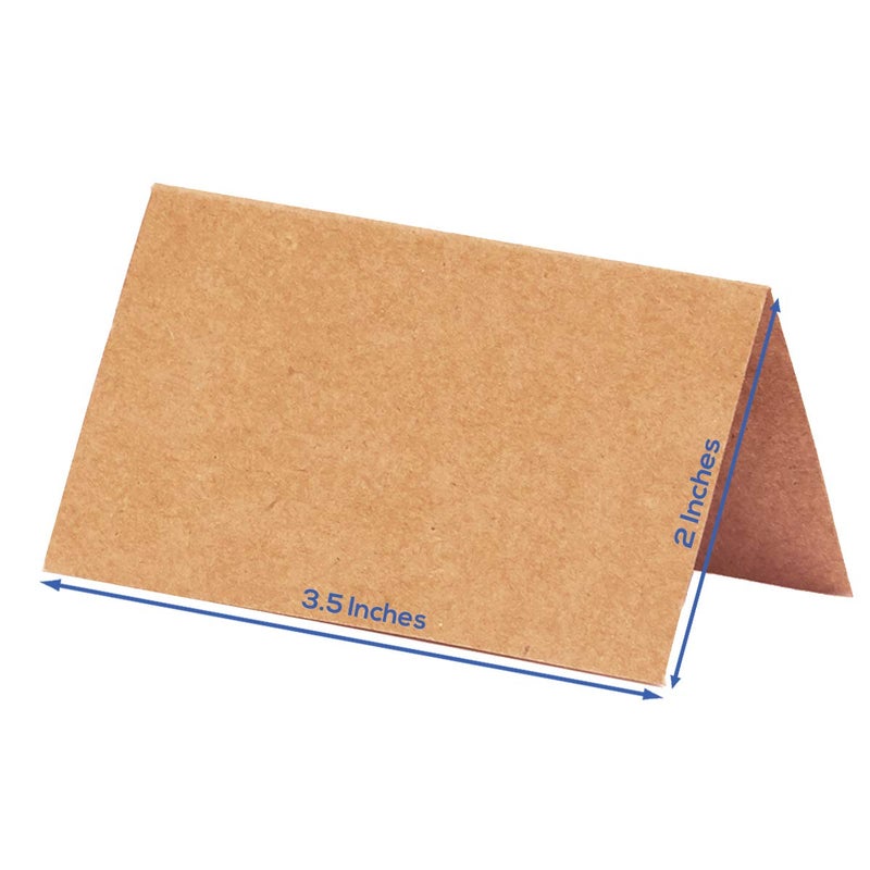 MATICAN Place Cards for Weddings, 100-Count Kraft Table Name Cards, Blank Rustic Tent Cards, Seating Placecards for Dinner Parties, Banquets, Events - Image 4